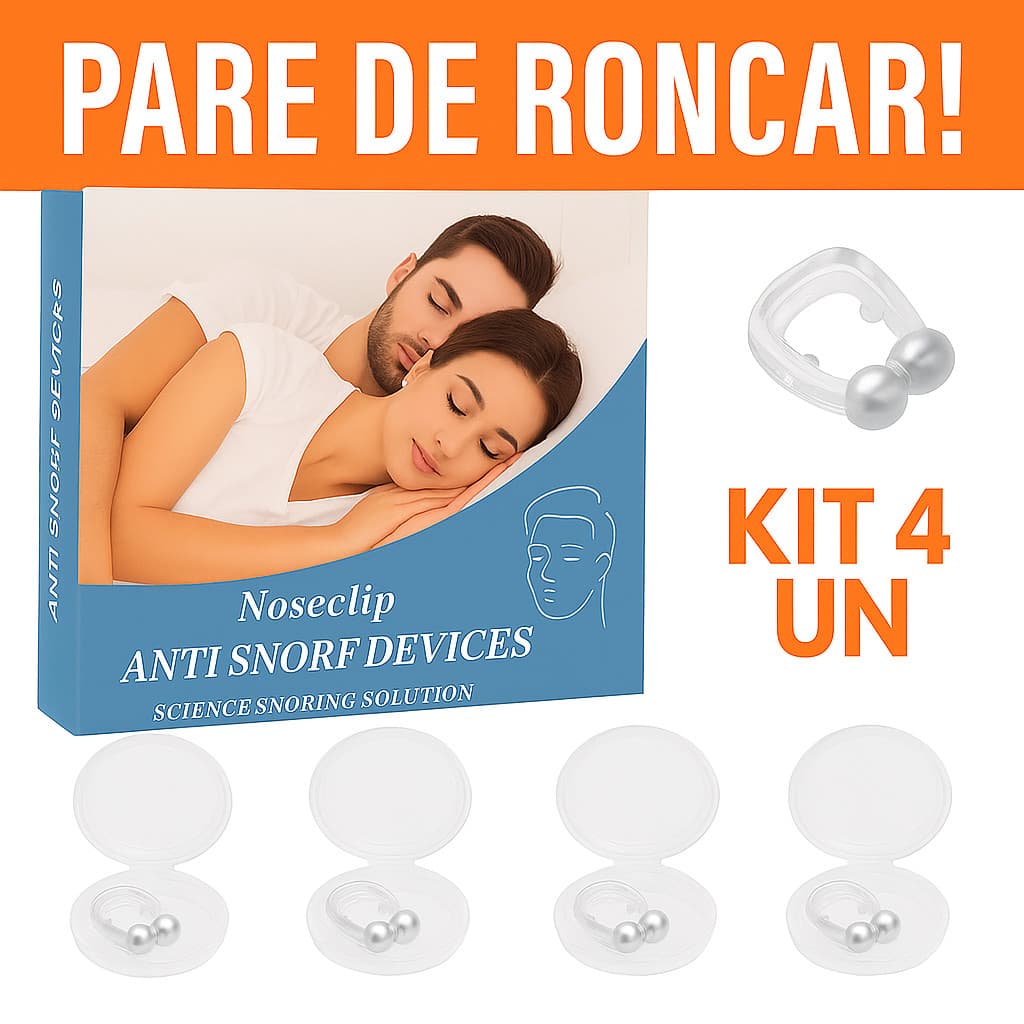 Kit 4 Clipe Nasal Anti Ronco Magnético Reutilizável – Respire Melhor e Durma com Qualidade
