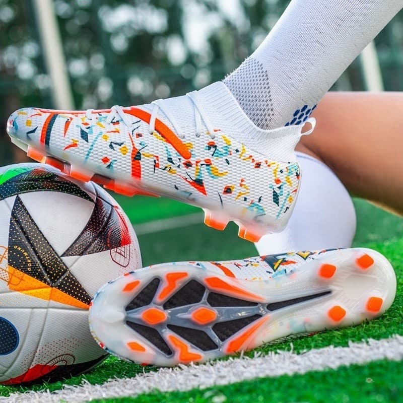2024 Novas Botas de Campo Confortáveis FG/TF para Crianças Treinando Sapatos Esportivos Adultos 398 UE6E