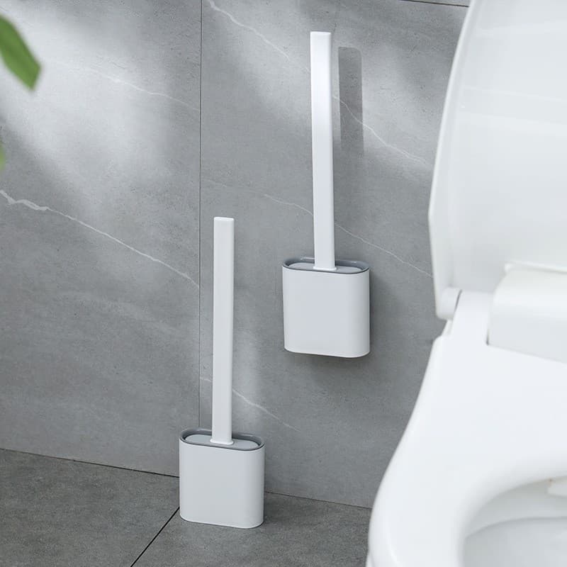 Escova Sanitária Quadrada Limpeza Banheiro Parede Silicone privada suporte