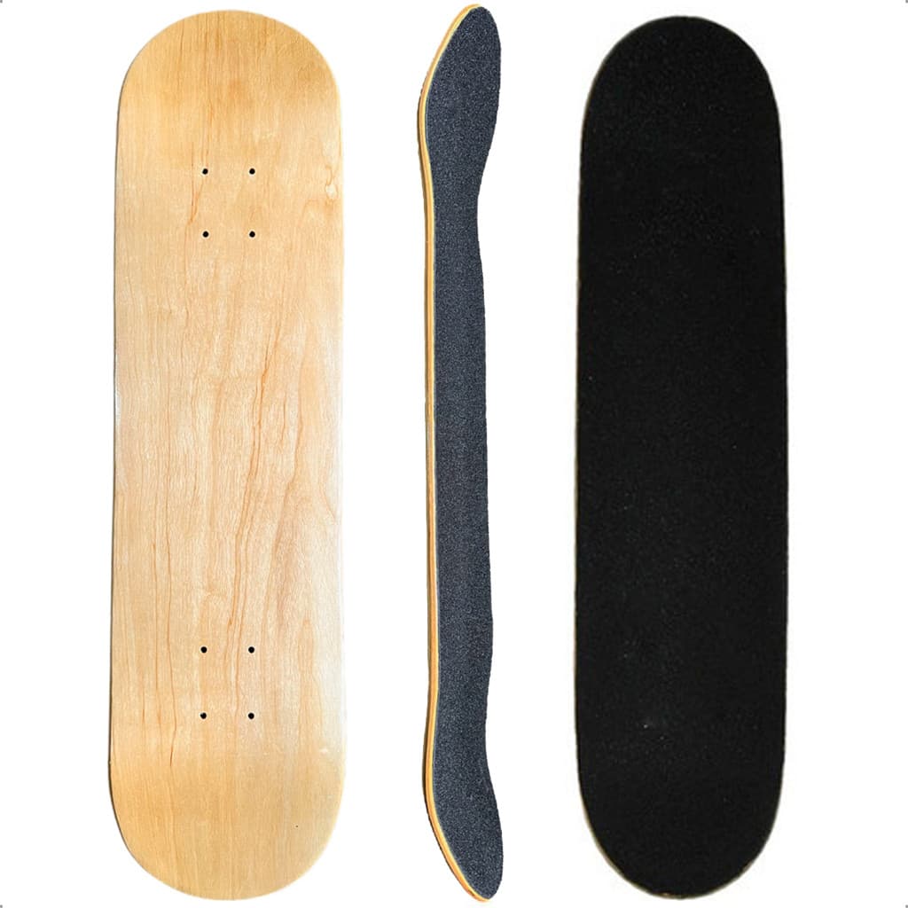 Shape Para Skate Semi Profissional Com Lixa Colada Sem Estampa Para Crianças e Adultos Até 90kg