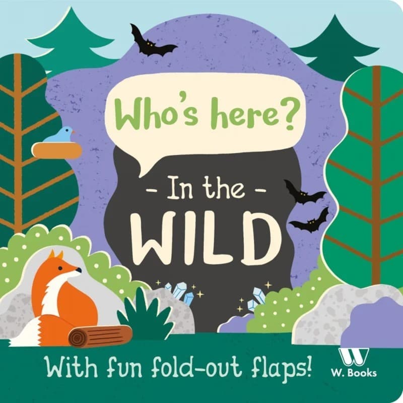 Livro Cartonado com Abas Whos Here? In the Wild - em inglês - W. Books