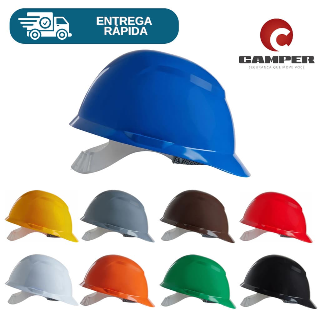 Capacete De Segurança Com Carneira Obra Proteção Trabalho Epi Eletricista Engenheiro Avant Camper