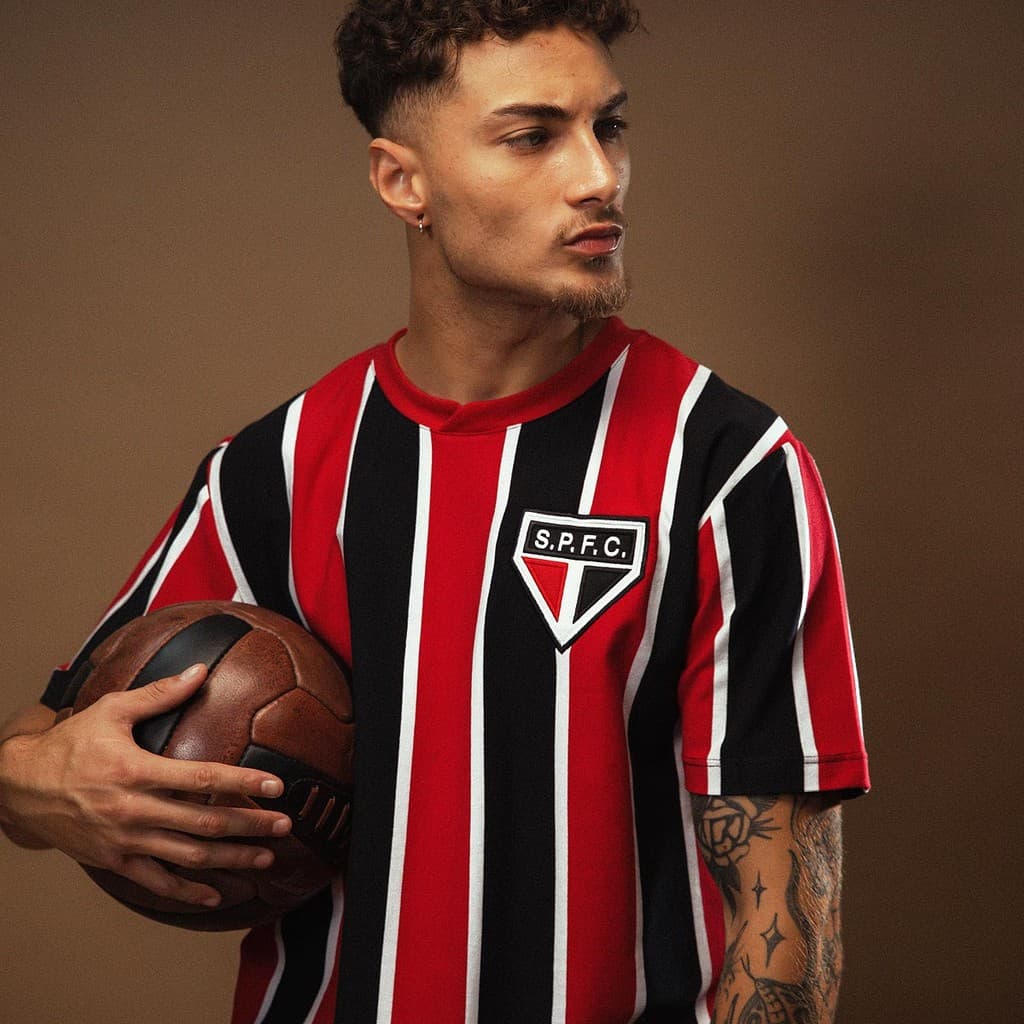 Camisa São Paulo Retrô 1934 Manga Curta Masculina Oficial