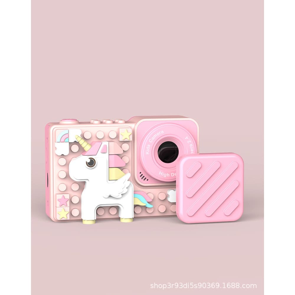 Crianças Criativa Blocos De Construção Câmera Digital Hd Dupla Câmera Brinquedos Desenhos Animados