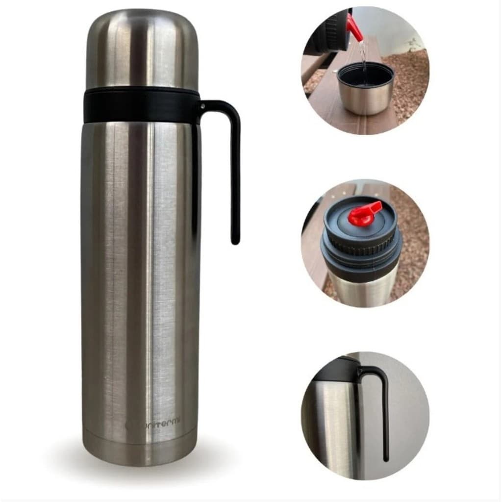 Garrafa Térmica Quente/frio Madri 950ml 100% Inox Com Bico