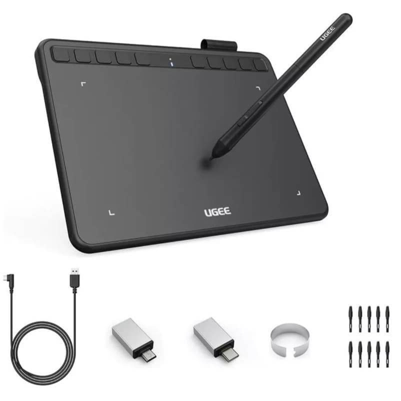 Mesa Digitalizadora Com Tela Ugee S640 Tablet 6,3 Inch Caneta Desenho Original Envio Imediato