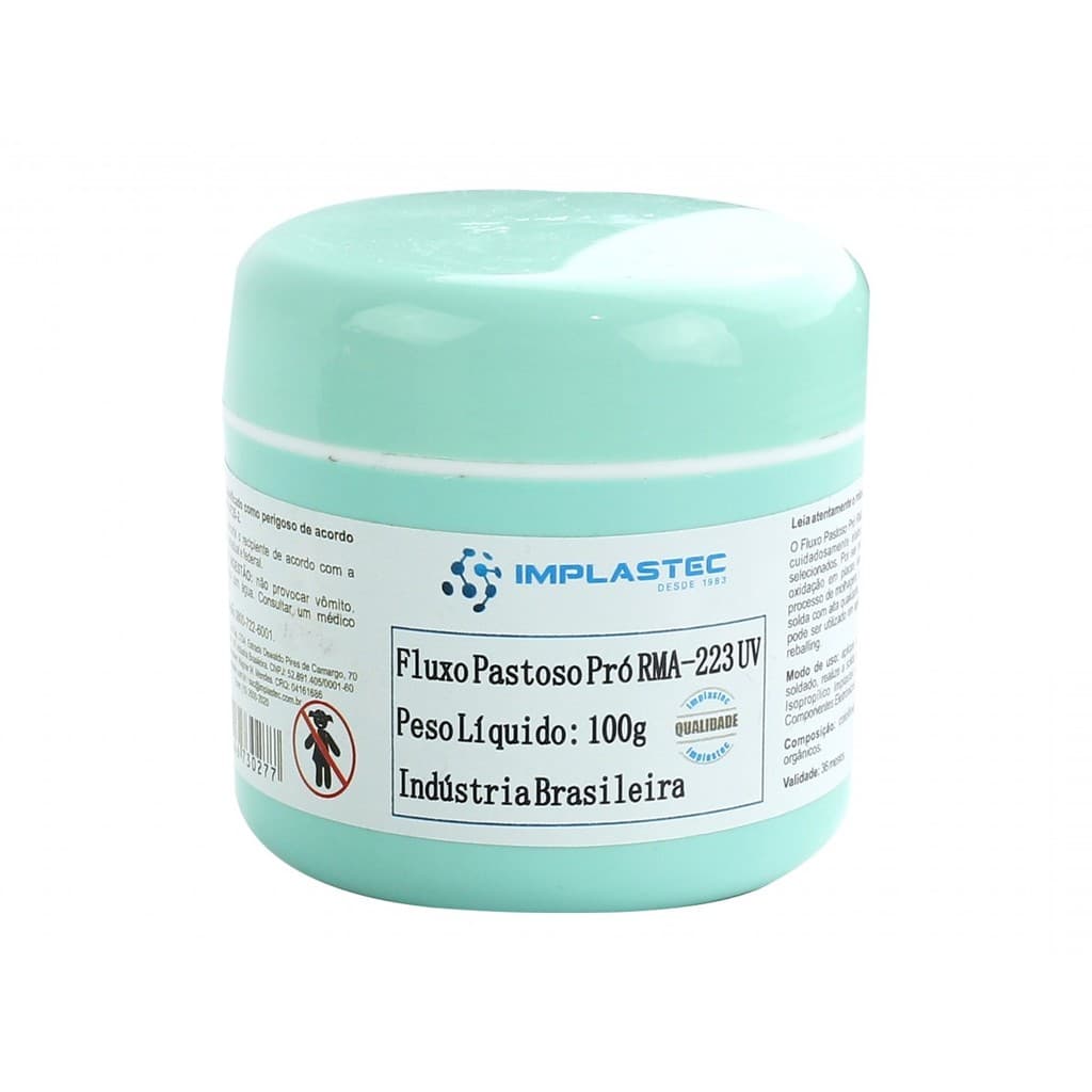 Fluxo Pastoso Pró Pote Rma-223 Uv 100g Reflow Bga Implastec