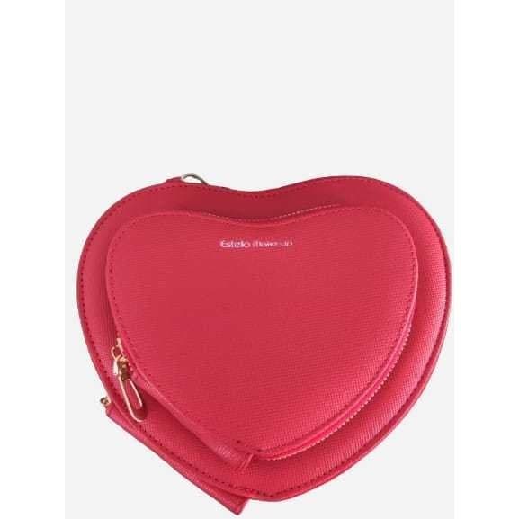 Bolsa porta celular modelo coração transversal femenina
