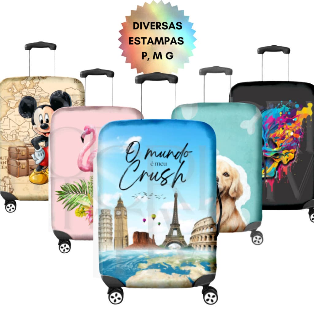 Capa Protetora De Mala Viagem Personalizada Estampada