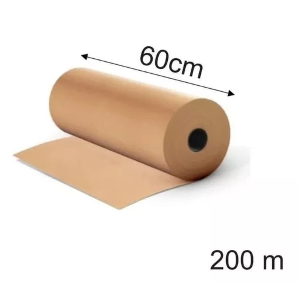 BOBINA 200metros, PAPEL PARDO SEMI-KRAFT DE 60cm de LARGURA, DIRETO DO FABRICANTE 10 Kg