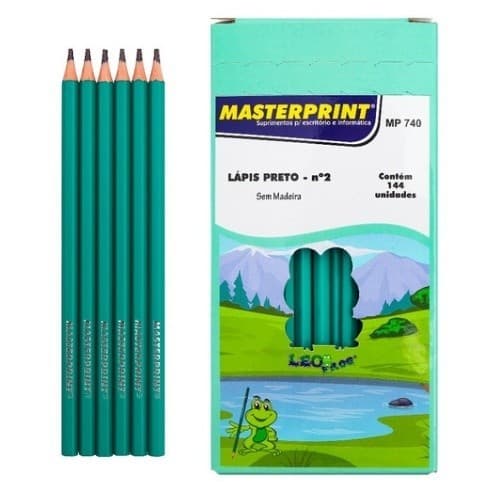 Kit 50 Lápis de Escrever Preto Nº2  Mais Barato  Escolar Escola Estudos Masterprint