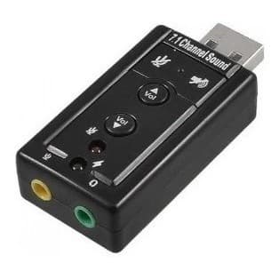Placa Adaptador De Som Usb 7.1 Canais 3d Adaptador Audio Pc