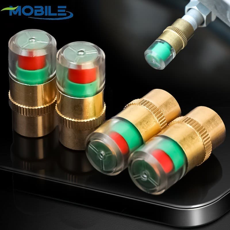 2/4/8Pcs Sensor Universal De Tampa De Válvula-Indicador De Pressão De Pneus Para Carros-Monitoramento De Alarme-Ferramenta De Detecção Externa-Prensa De Motocicleta Automática