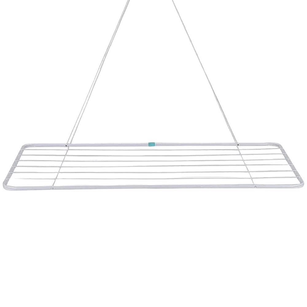 Varal de Teto em Aço 1,20 M x 56 CM Branco 006007 MOR