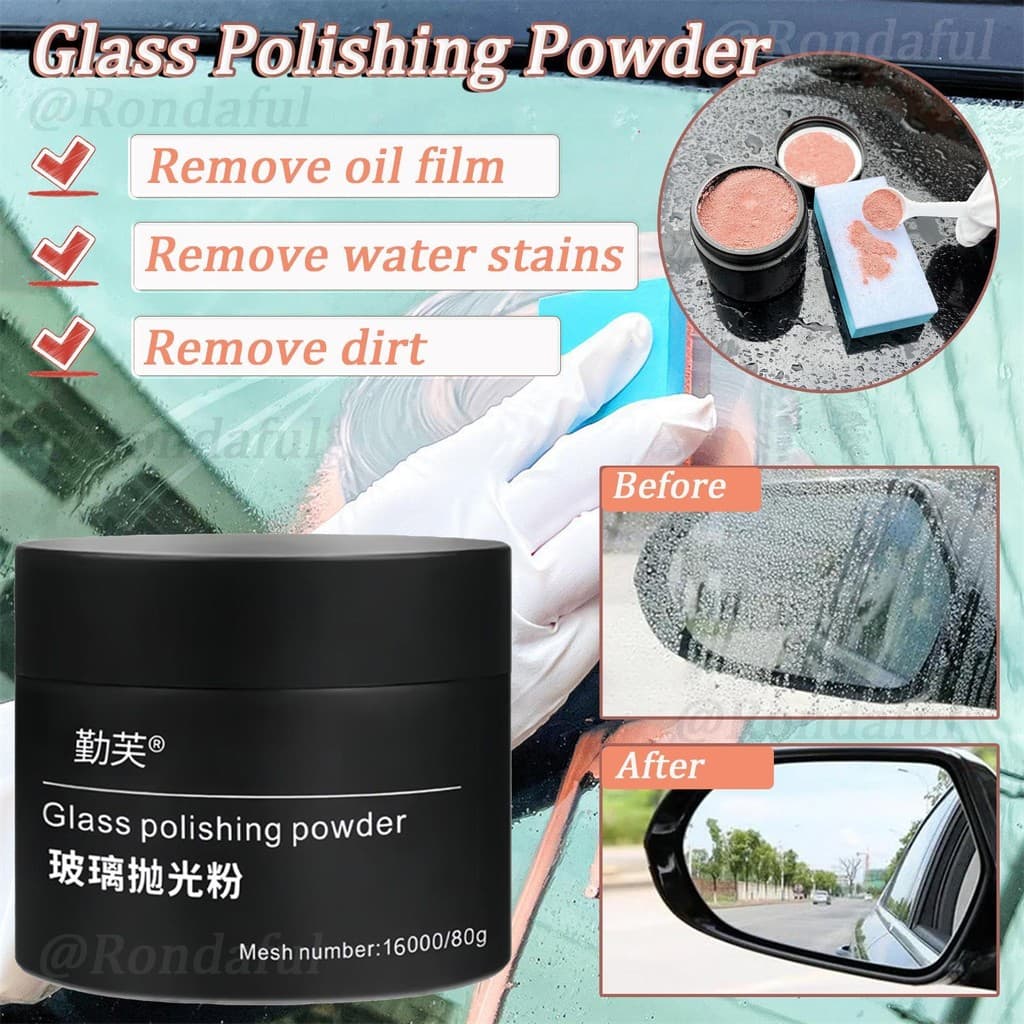 Removedor De Arranhões De Vidro De Carro Em Pó Para Remoção De Filme De Óleo De-Brisa De Polimento Profissional