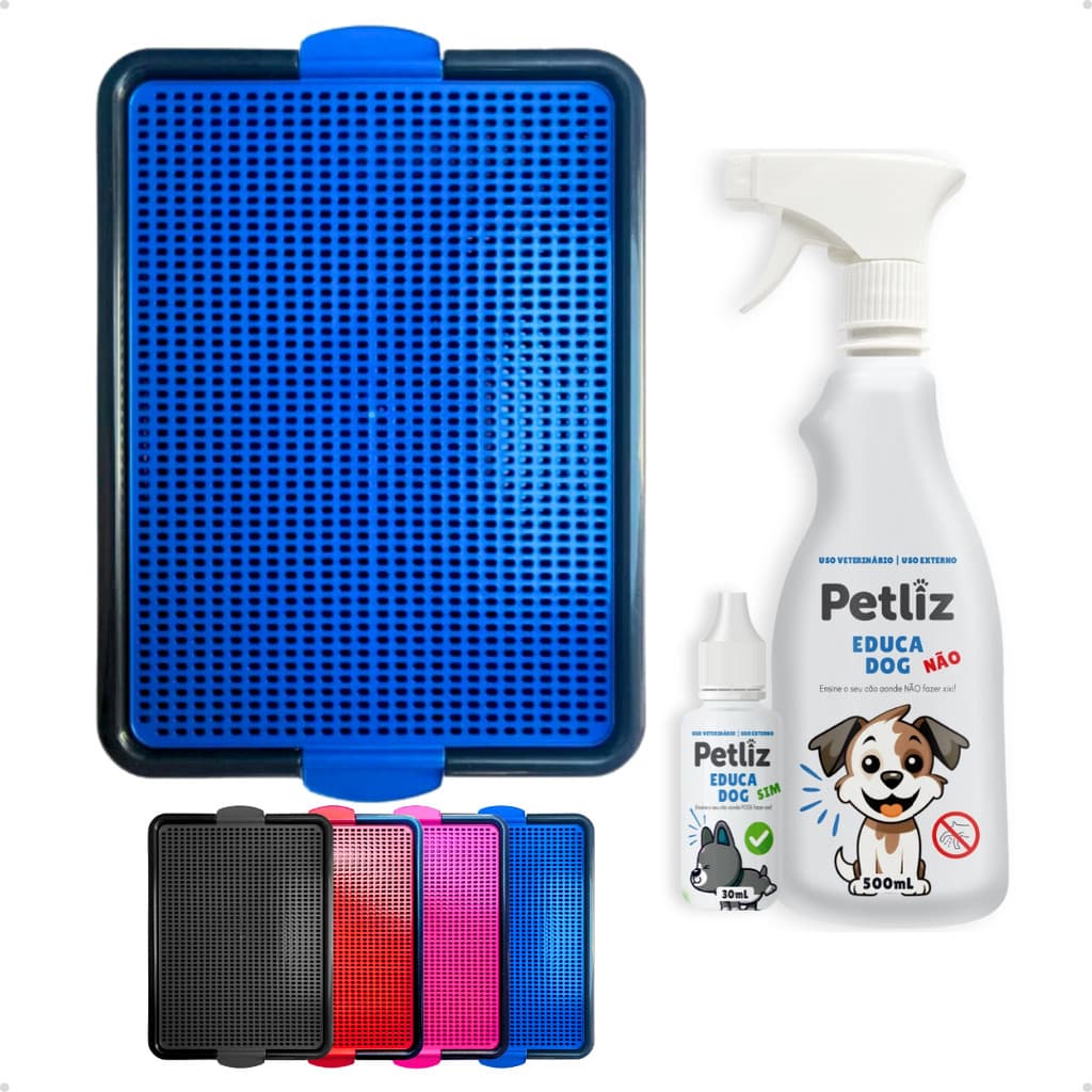 Tapete Sanitário Lavável Banheiro Cachorro + Adestrador Educador Educa Dog Xixi Sim e Não Petliz