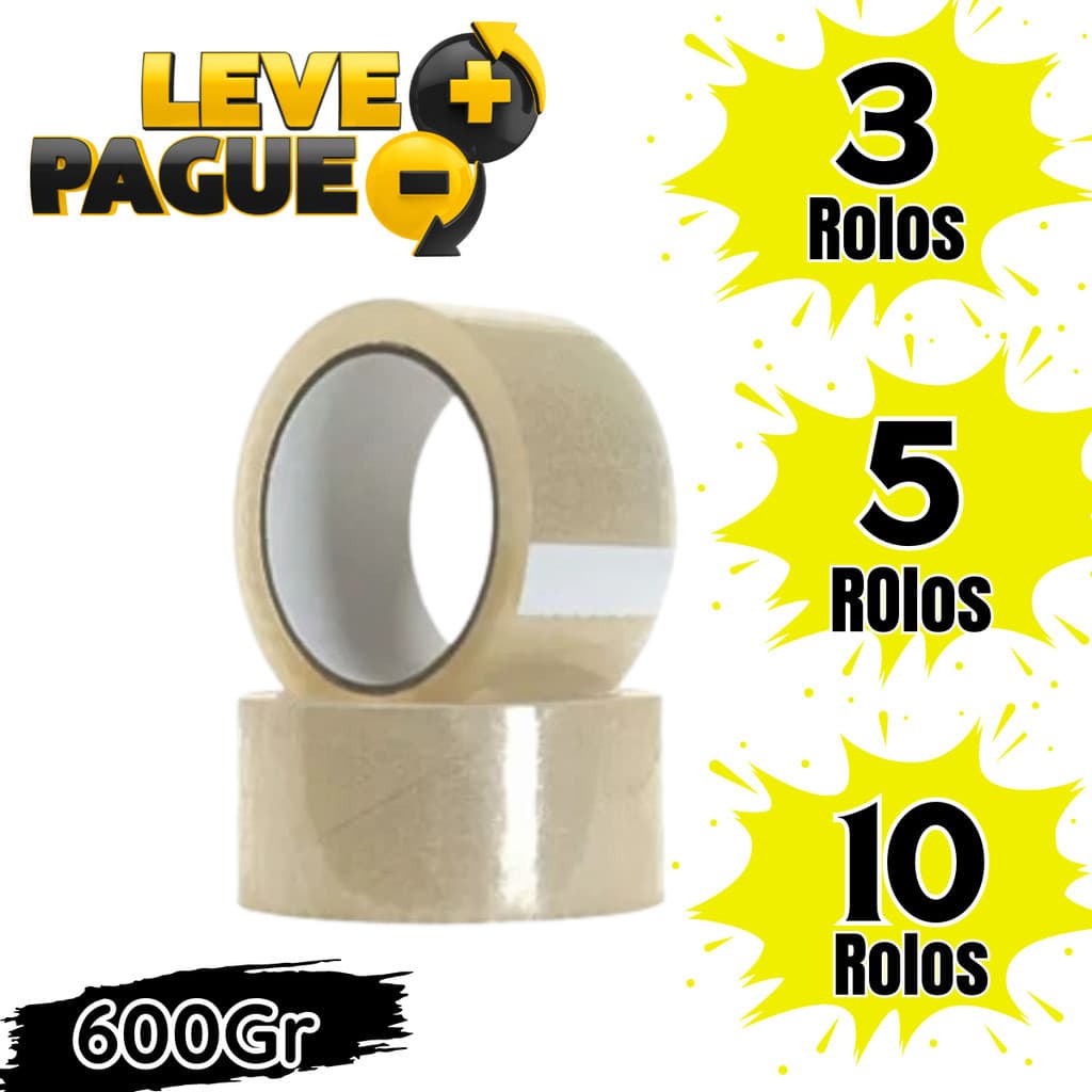 Kit Fitas Adesivas 45mm Fita Larga para Fechamento Promoção Leve Mais Pague menos A partir de 3 unidades