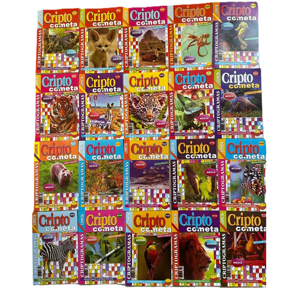 Kit Com 20 Criptos , Capas Aleatórias Níveis variados