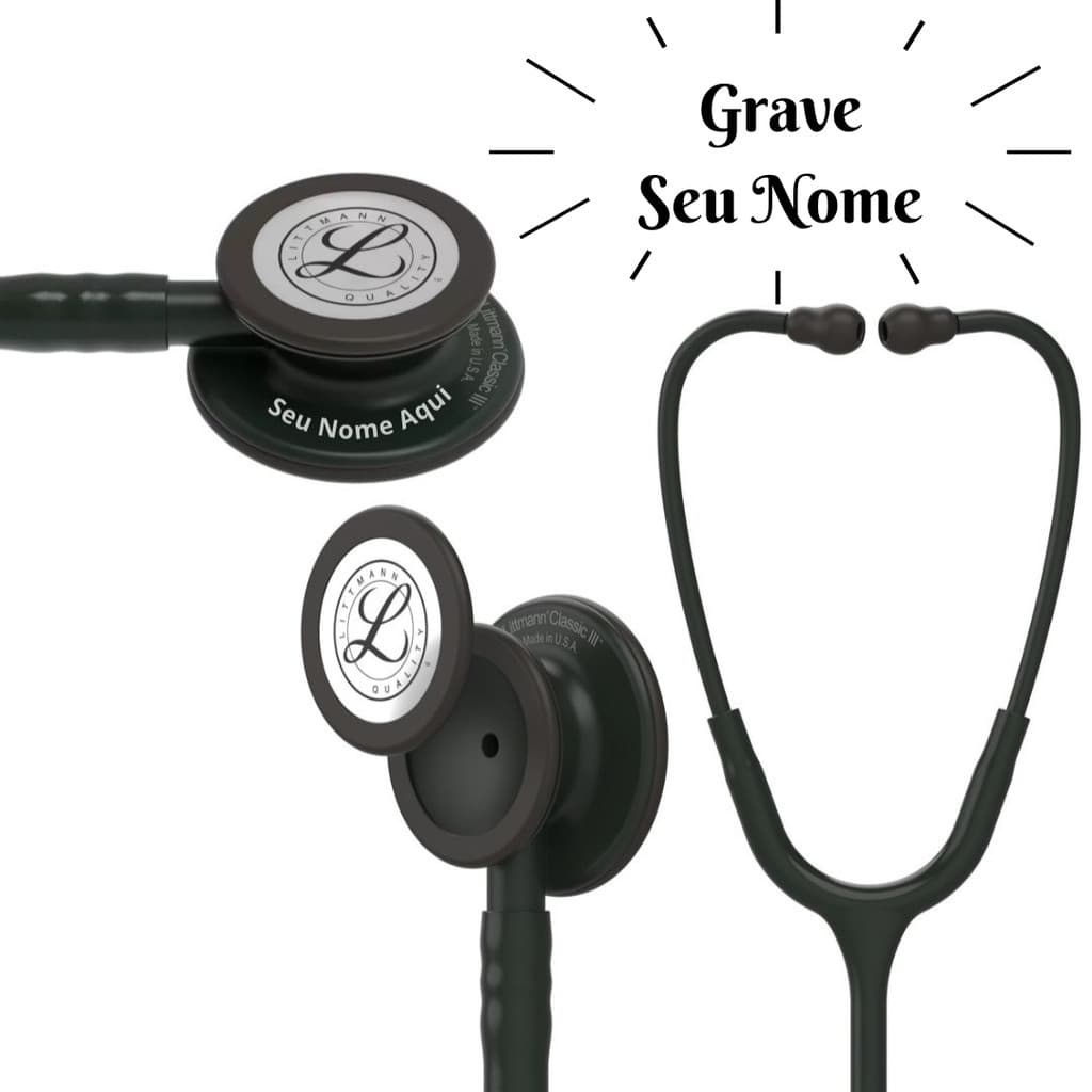 Estetoscópio Littmann Classic Iii Gravado Com Seu Nome Personalizado - Cores Variadas
