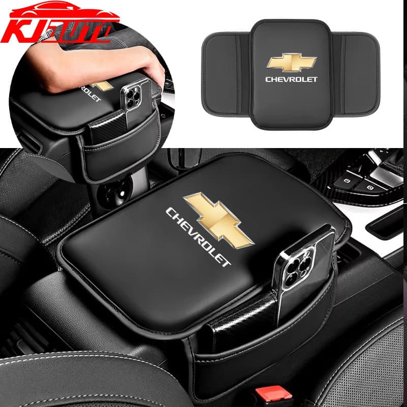 Almofada De Couro Para Caixa De Apoio De Braço De Carro Chevrolet Capa De Proteção Descanso Cruze Spin Onix Omega Sonic 