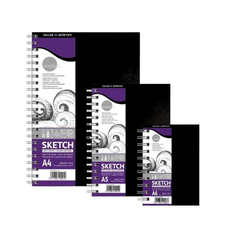 SketchBook Espiral 100g Simply 54 Folhas DALER ROWNEY