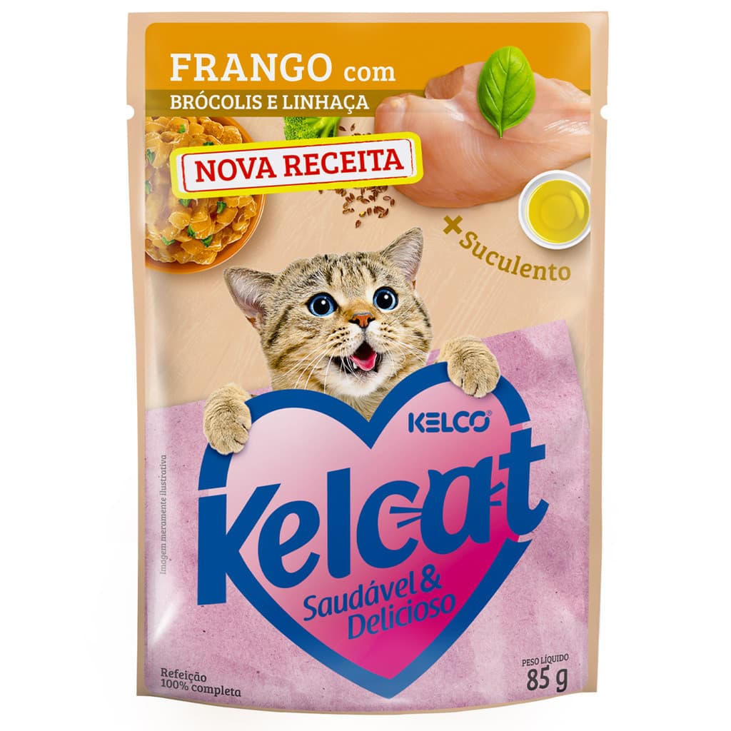 Kelcat Sache Frango Broc/Linh 85G