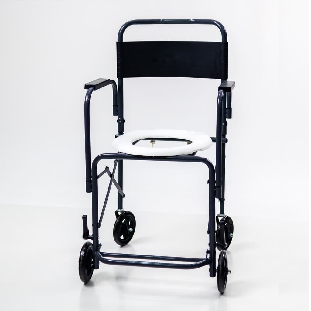 Cadeira De Banho Higiênica Em Aço Carbono Dobrável 130kg