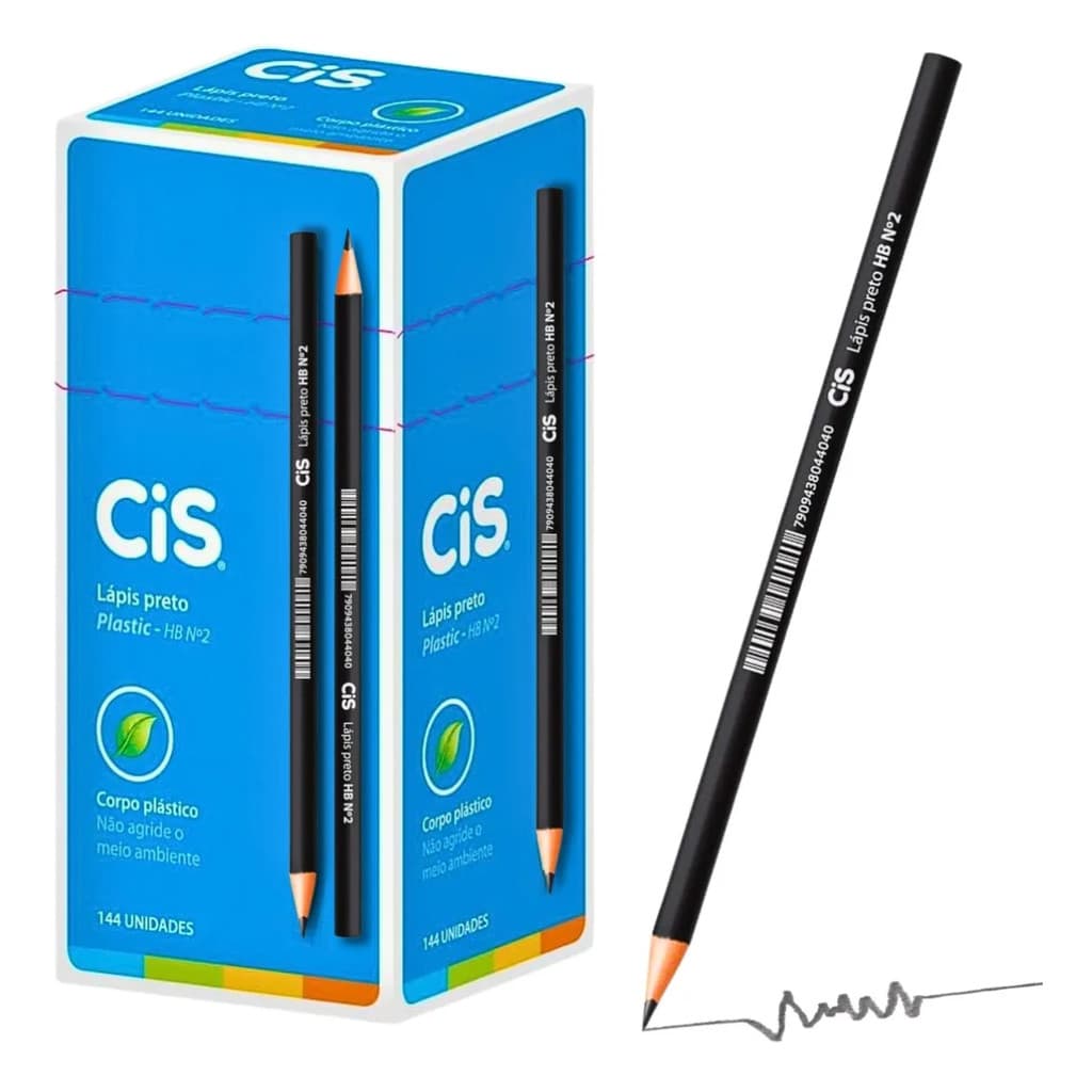 Lápis Preto HB Nº 2 Caixa Com 144 Unidades - Cis