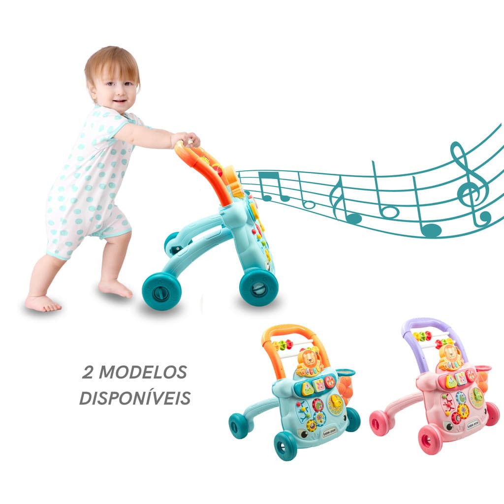 Andador de bebe Didático e Centro De Atividades Infantil Brinquedo Musical