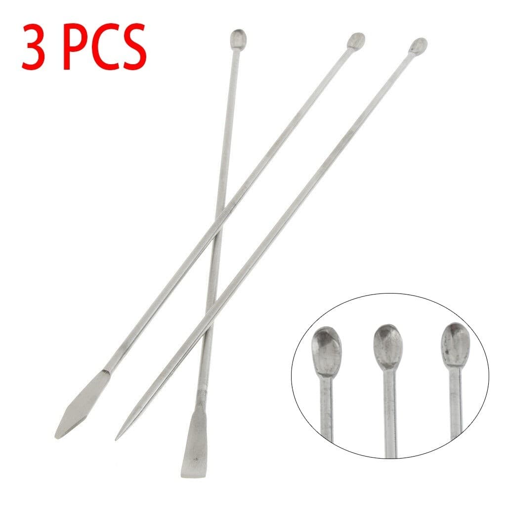 [JTFY] 3 PCS Espátula De Colher De Micro Aço Inoxidável Para Cozinha De Medição De Pó De Laboratório