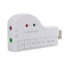Placa De Som Externa Usb Adaptador Sound 8.1 Piano 3d