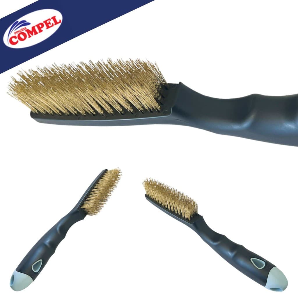 Escova De Aço Prime 4 Fileiras Com Cabo Plástico Compel
