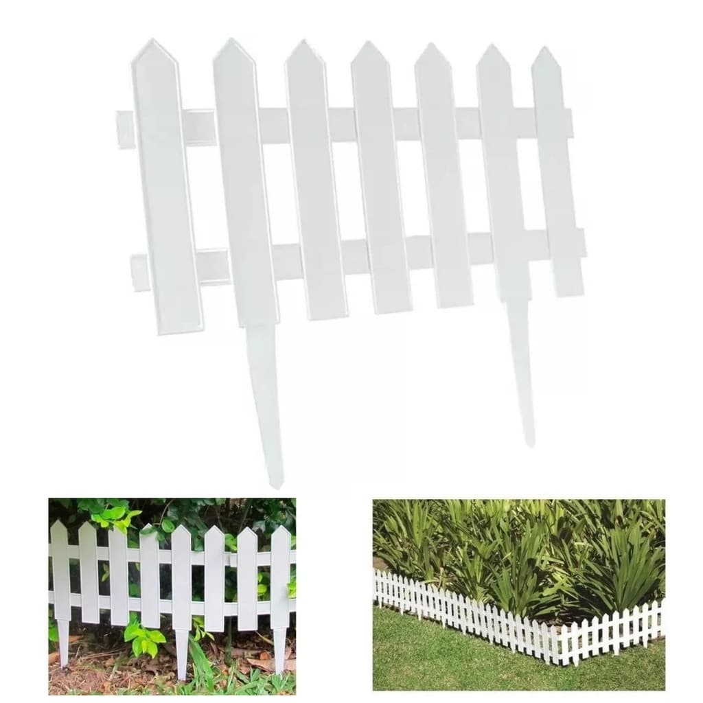 Kit 24 Cercas Decorativas Modelo Inglesa Brancas Jardim 9,60M
