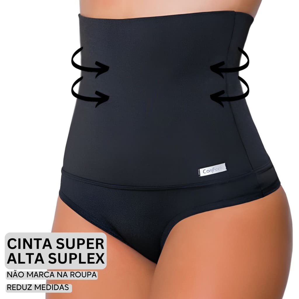 Calcinha Cinta Modeladora Suplex Alta Compressão Segura Barriga - Cris