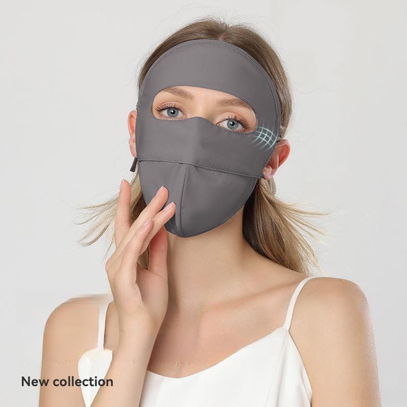 Máscara Facial De Seda Gelada Com Proteção UV