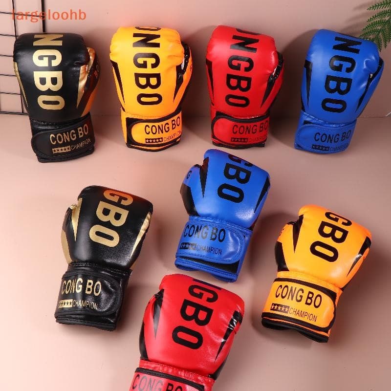 [largeloohb] Luvas Infantis De 6 Onças Para Treinamento De Boxe , De Couro Respiráveis Crianças , Muay Thai , Karatê