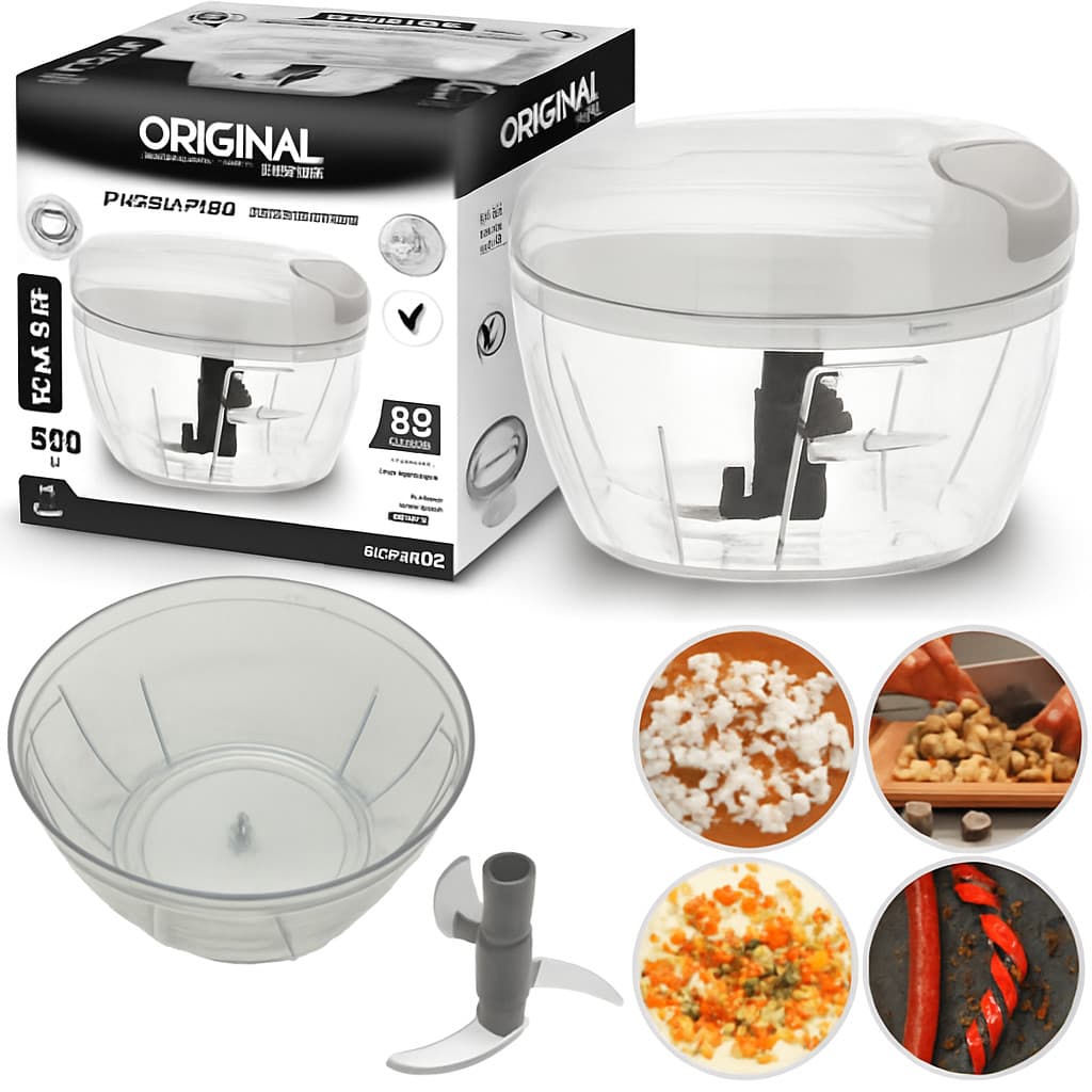 Processador de alimentos, triturador 3 laminas 500ml