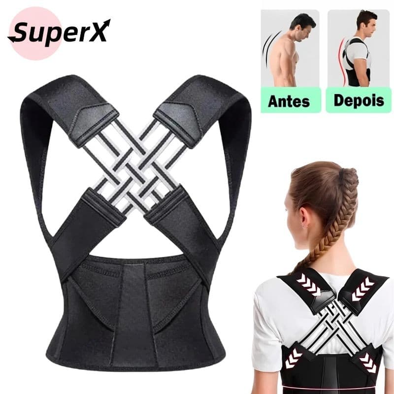 Cinta Postural Magnética Unissex | Alivia dores nas costas, corrige corcunda e melhora a postura ao sentar e ficar em pé
