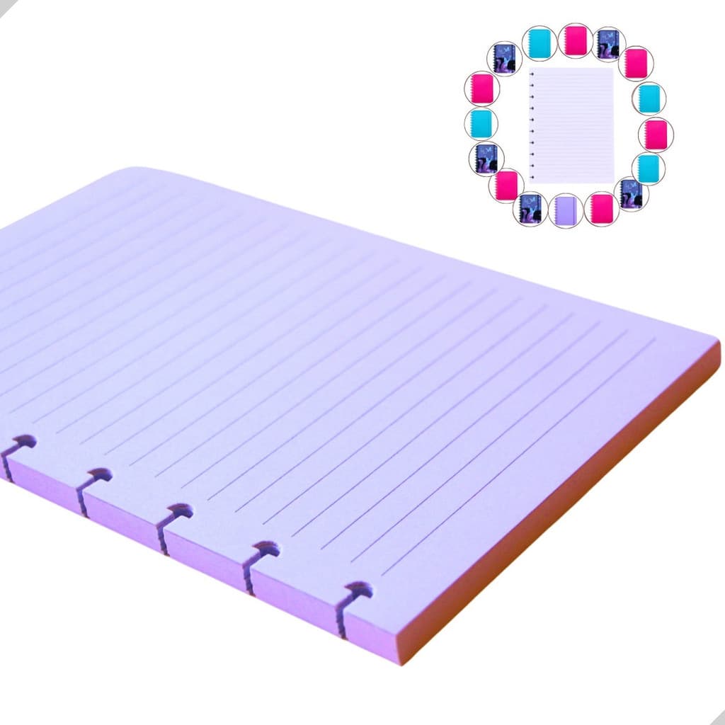 Refil Caderno Inteligente 10 Discos B5 Pautada Kawaii 160fls