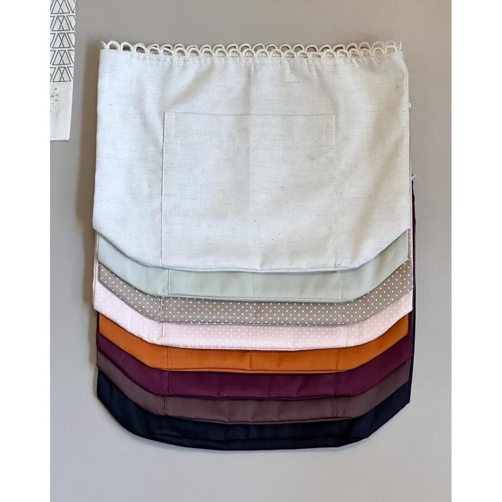 Forro de Bolsa M em Algodão Cru ou Linho com 46 Aberturas — Pronto para Crochê, Macramê e Tricô