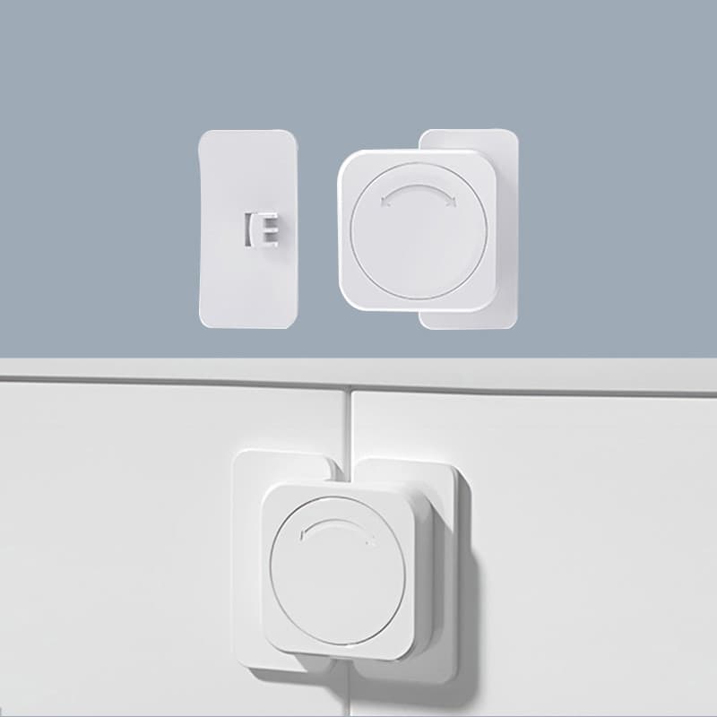 2 Trava Segurança Bebê Gaveta Armário Proteção Quadrado Gira