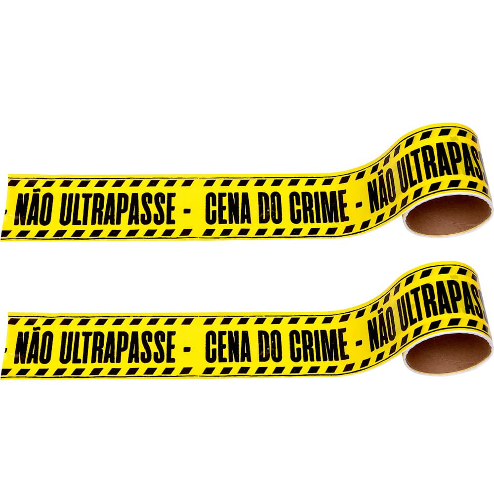 2 Faixas decorativa para Festa Halloween dia das Bruxas Não Ultrapasse Cena de Crime