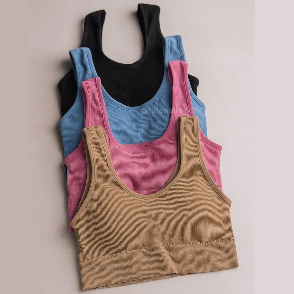 KIT 2 Top Academia Poliamida Premium Top Fitness Dia a Dia - Top Import