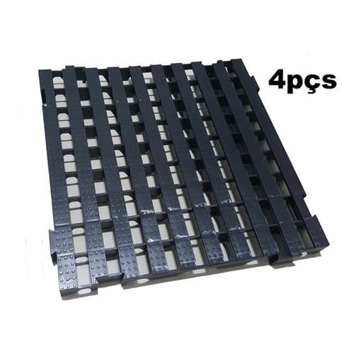 4pcs Palete Estrado Plástico Reforçado Piso Pallet Plástico 50x50 X 4,5cm Resistente