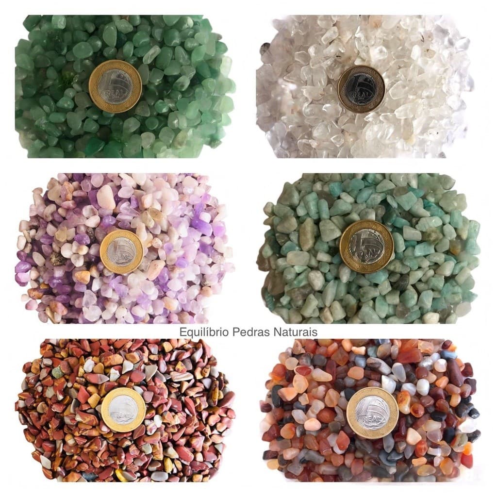 Cascalho De Pedra Natural Orgonite Chakras Artesanato - 250g