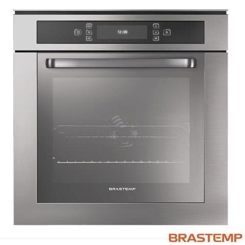 Forno de Embutir Elétrico Brastemp 67 Litros Inox com Função Ar Forçado e Painel Touch - BO260AR