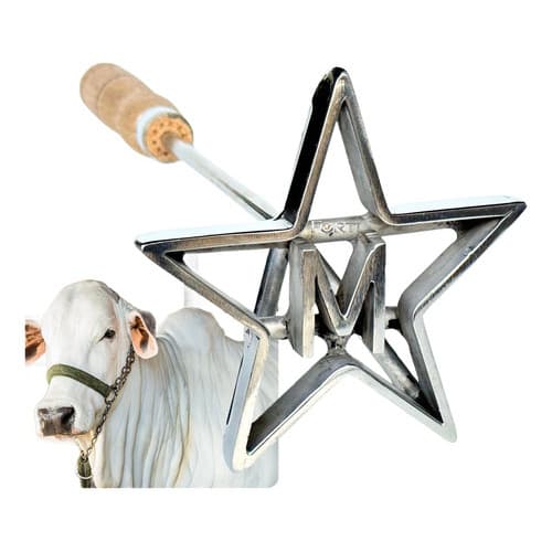 Marcador Ferro De Gado Boi Personalizado Estrela Em Inox