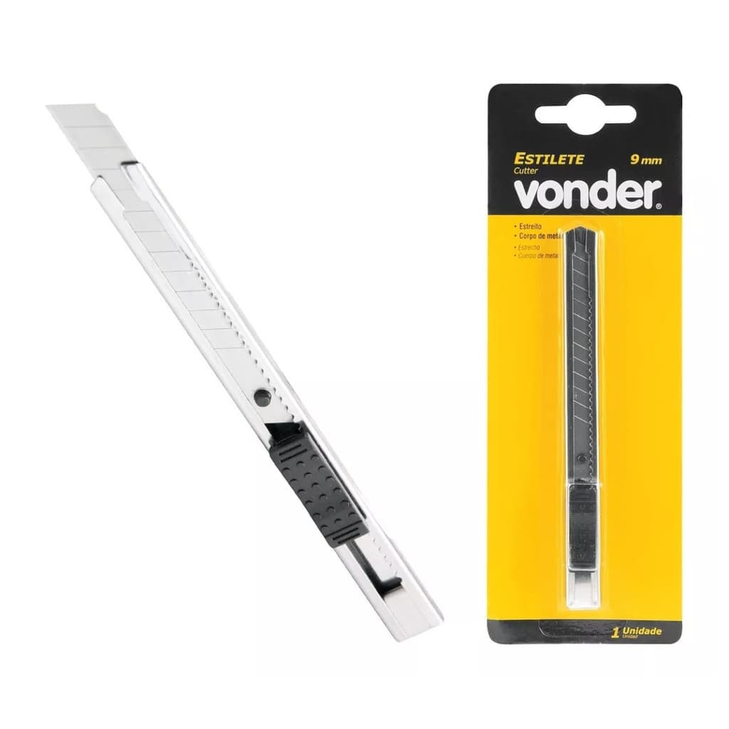Estilete estreito de metal 9 mm, VONDER