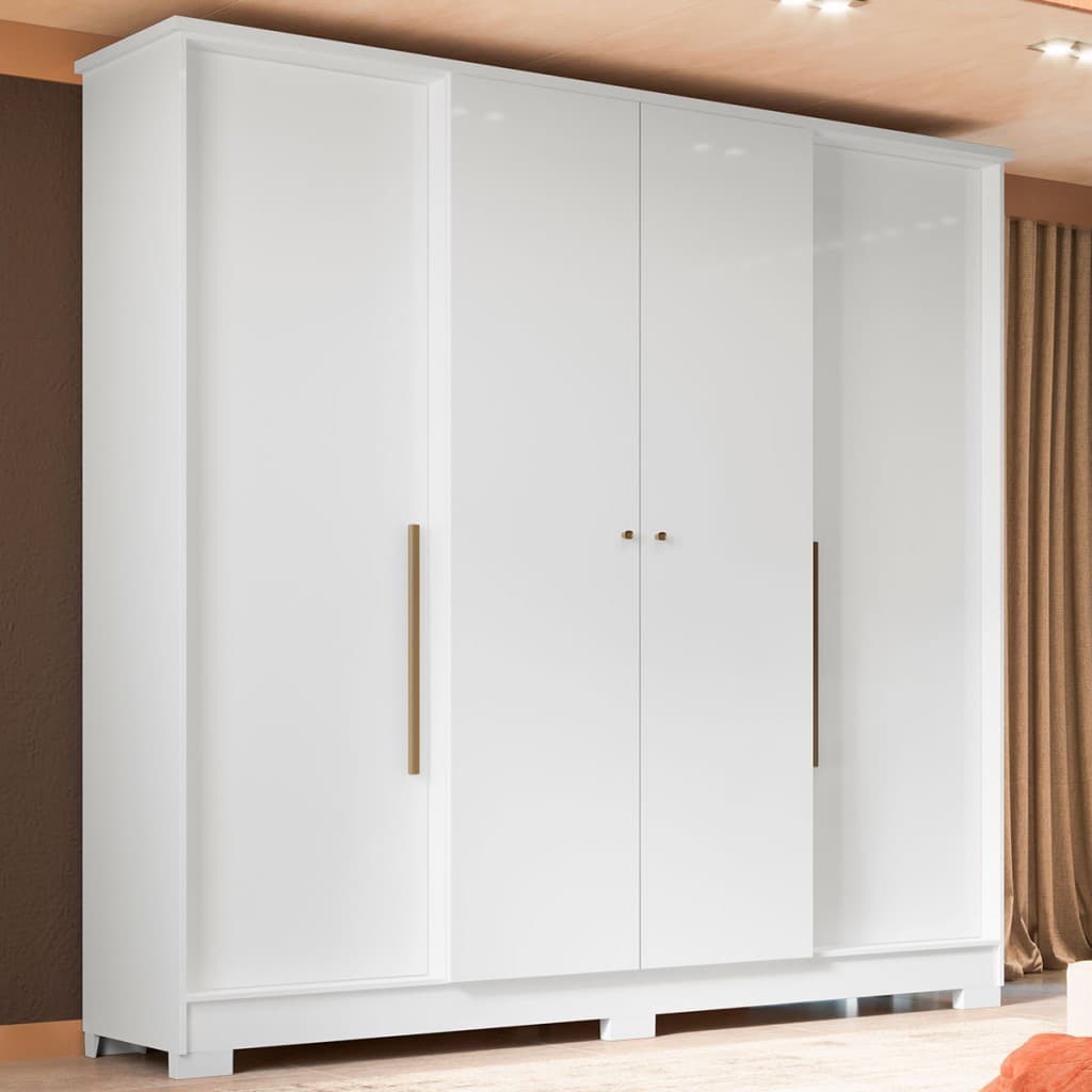 Guarda-Roupa Solteiro Mônaco 4 Portas 2 Gavetas