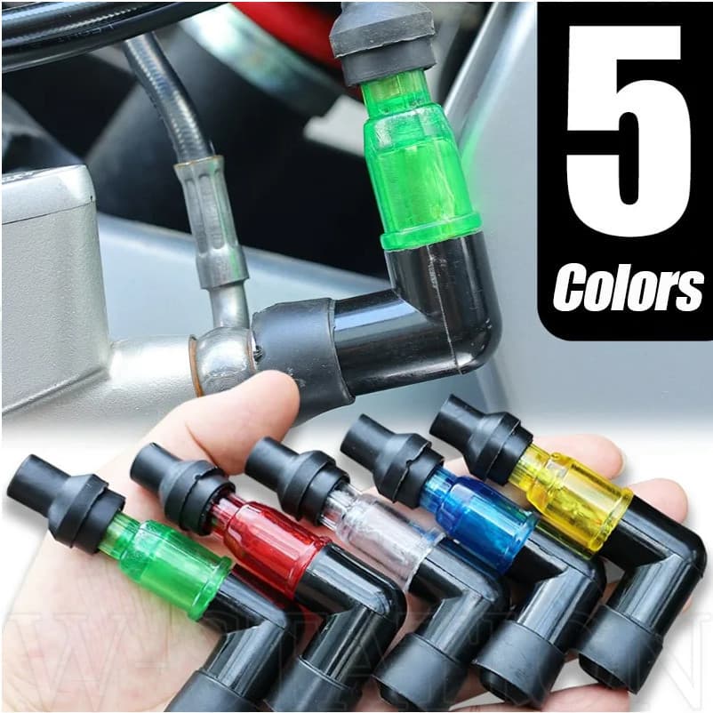 Tampa Da Vela De Ignição Do Flash Motocicleta De 1/2 Unidades-Acessórios De Ajuste Em Forma De Cotovelo